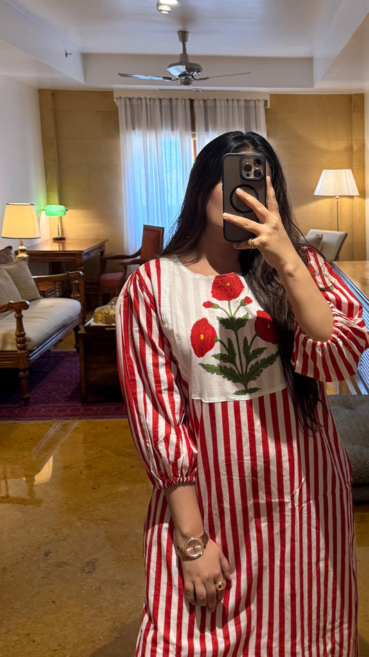 Luxury pret red dress