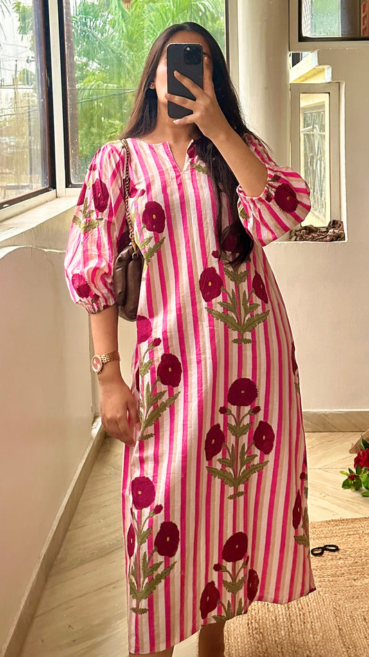 Lara Dress - poppy Rose