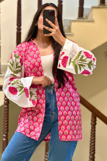 Limited edition poppy kimono