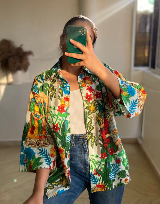 WHITE FRIDA SHIRT