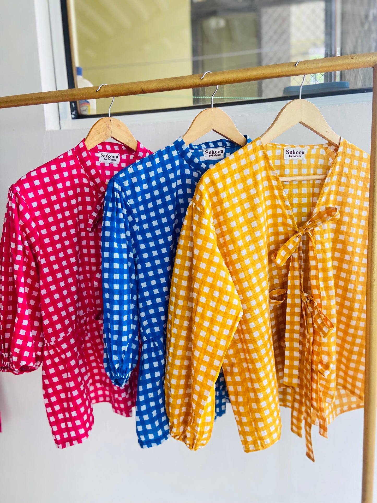 Yellow Gingham Dami Top