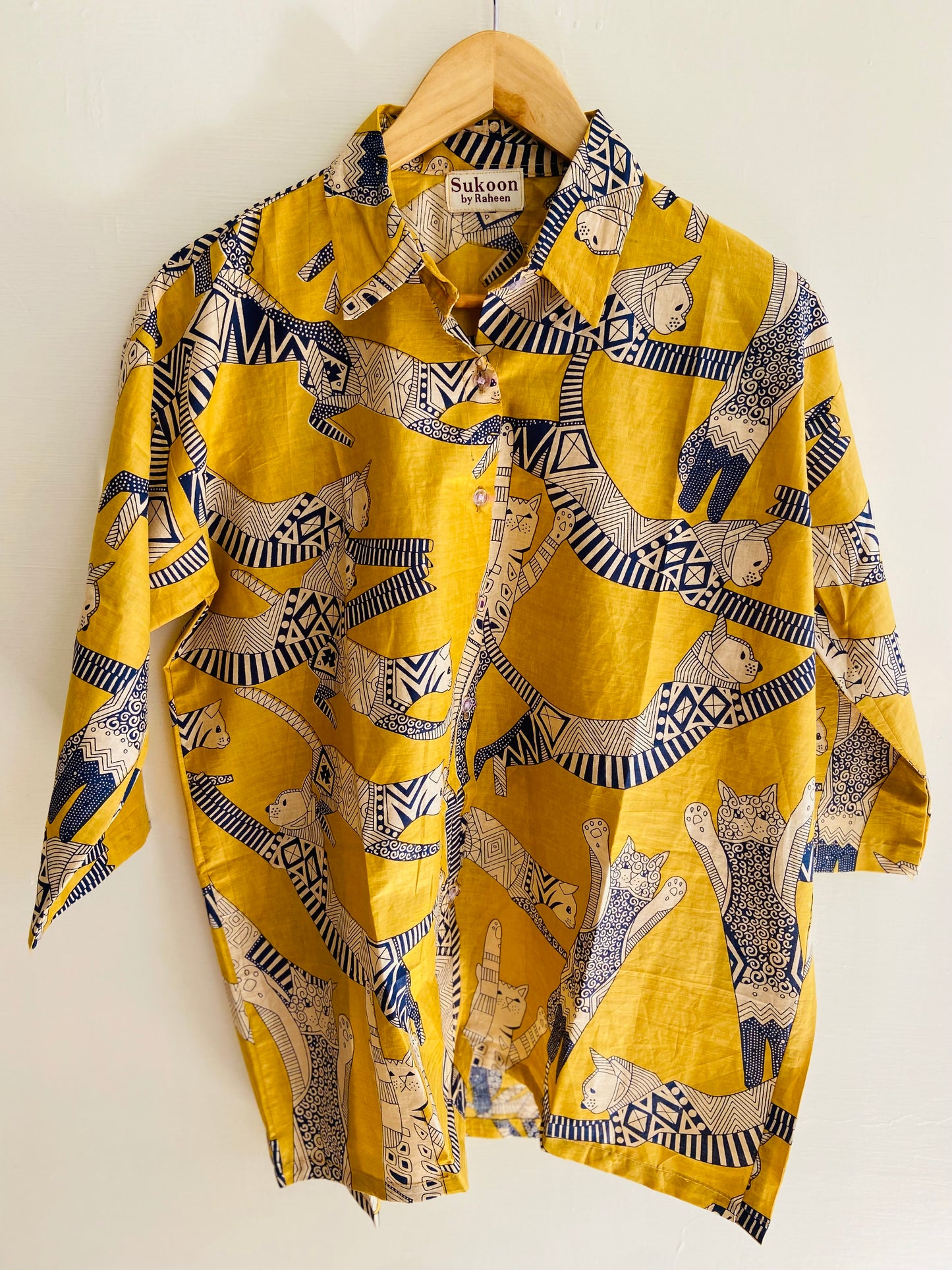 YELLOW CAT SHIRT