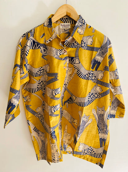 YELLOW CAT SHIRT