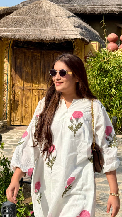 Jaipuri pink mughal cordset