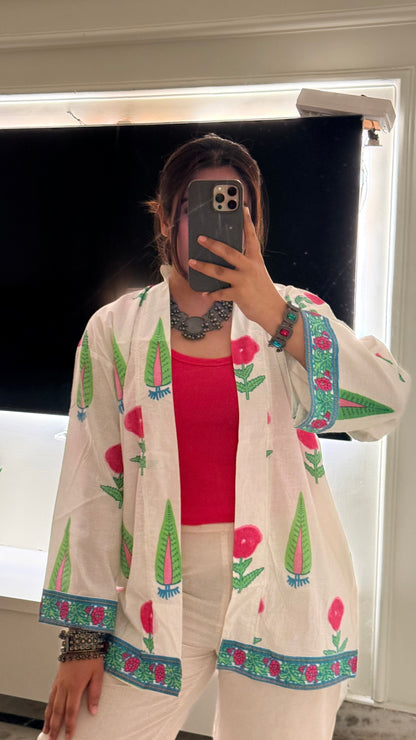 Lux edit white Mughal shrug