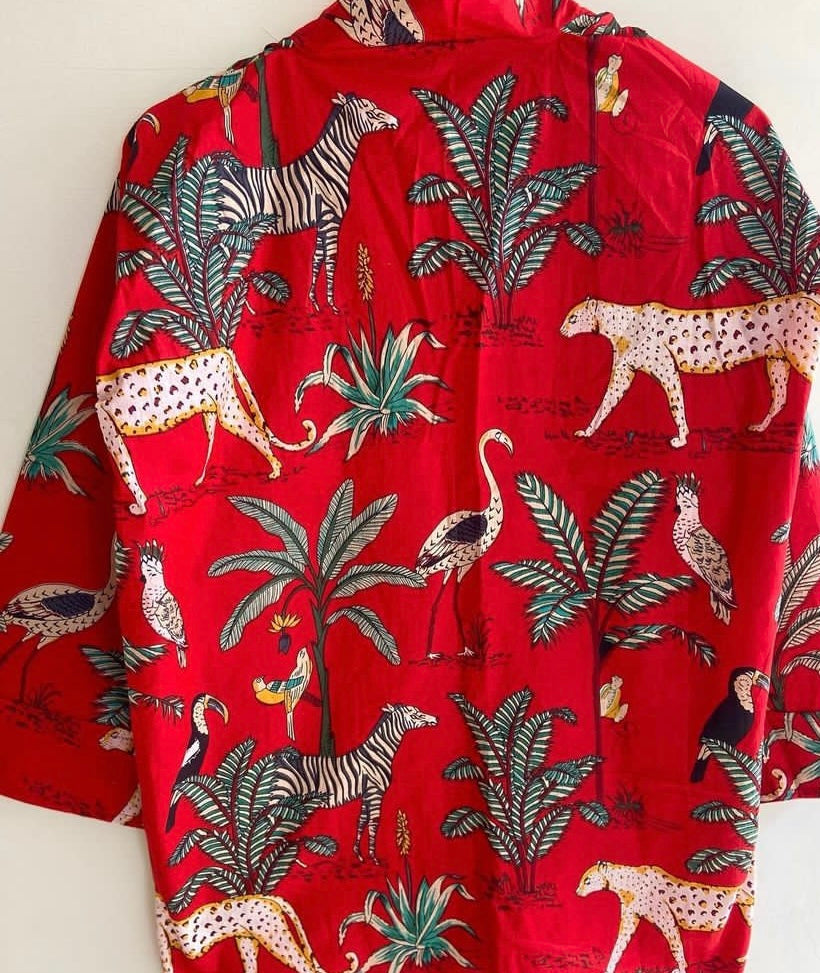 Red Jungle Kimono