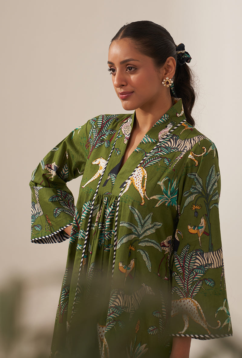 Green jungle cordset