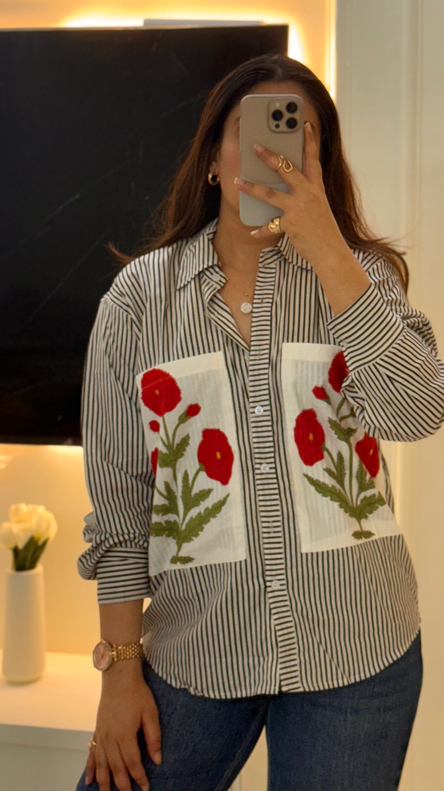Black & red poppy luxury pret