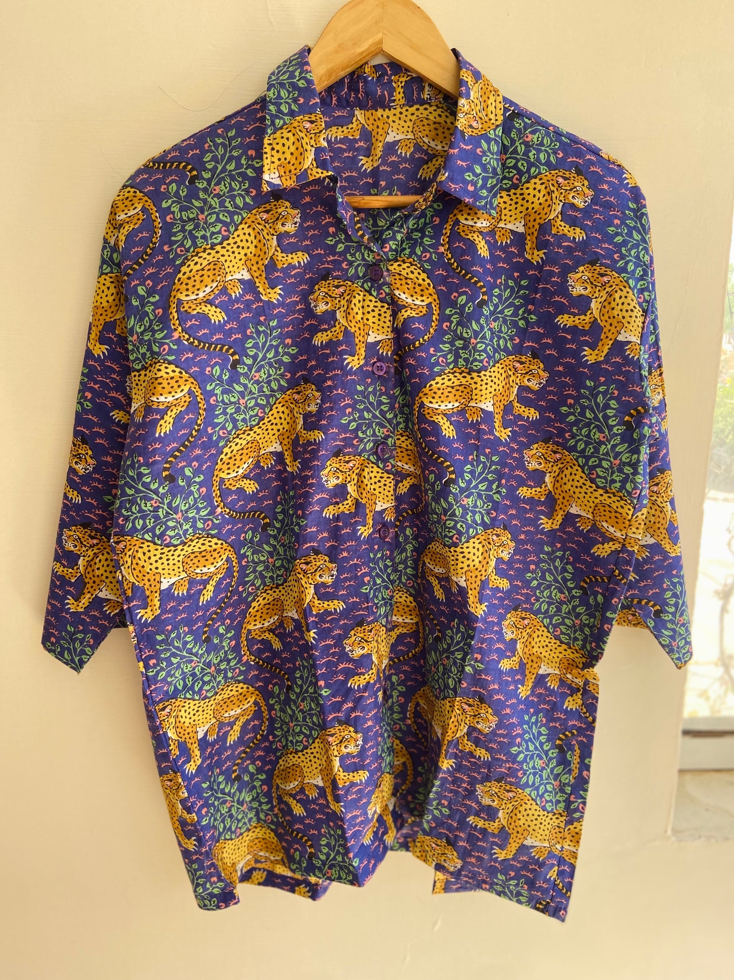 PURPLE LEOPARD SHIRT