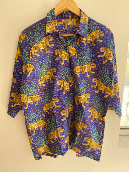 PURPLE LEOPARD SHIRT