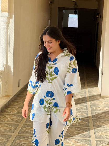 Blue Poppy Co-ord Set
