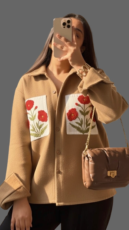 Lux edit tan shacket