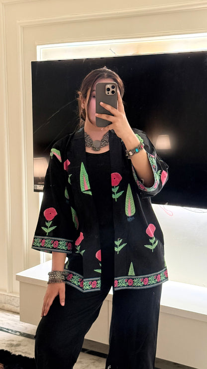 Lux edit black Mughal shrug