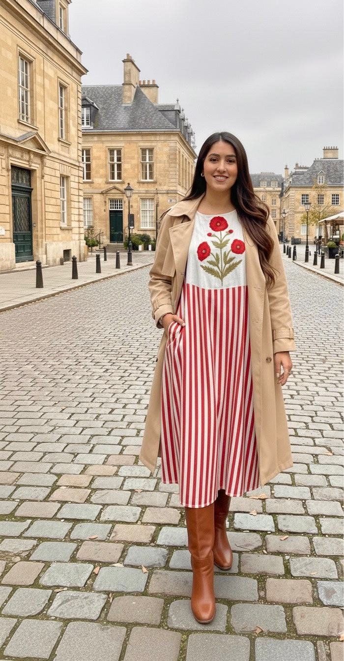 Luxury pret red dress