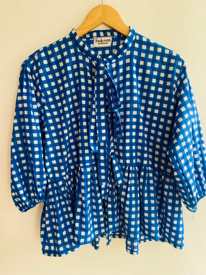 Blue Gingham Dami Top