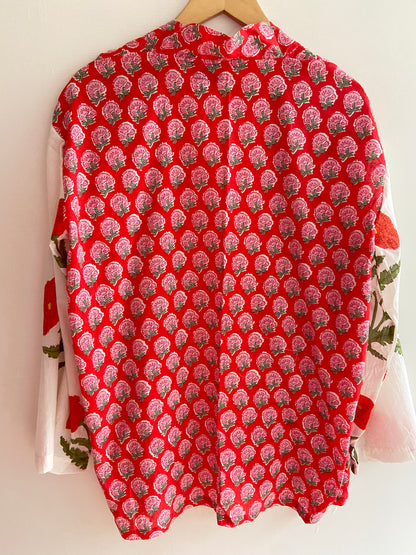 Limited edition poppy kimono