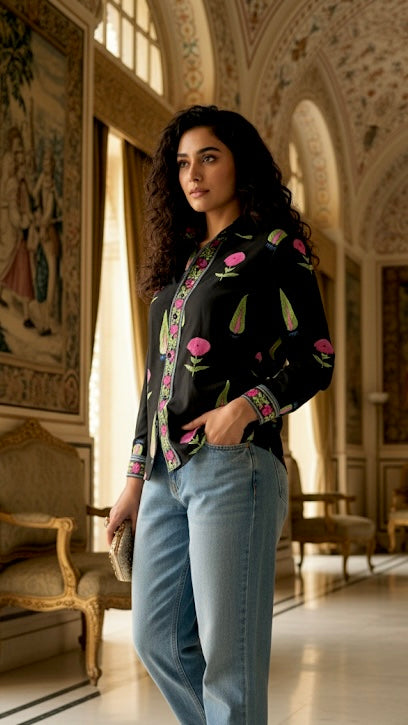 Lux limited edition black mughal shirt