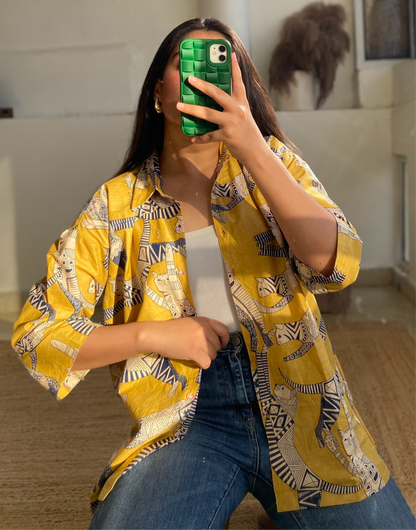 YELLOW CAT SHIRT