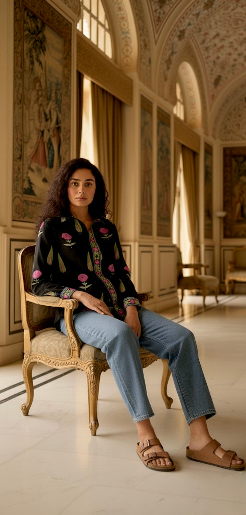 Lux limited edition black mughal shirt