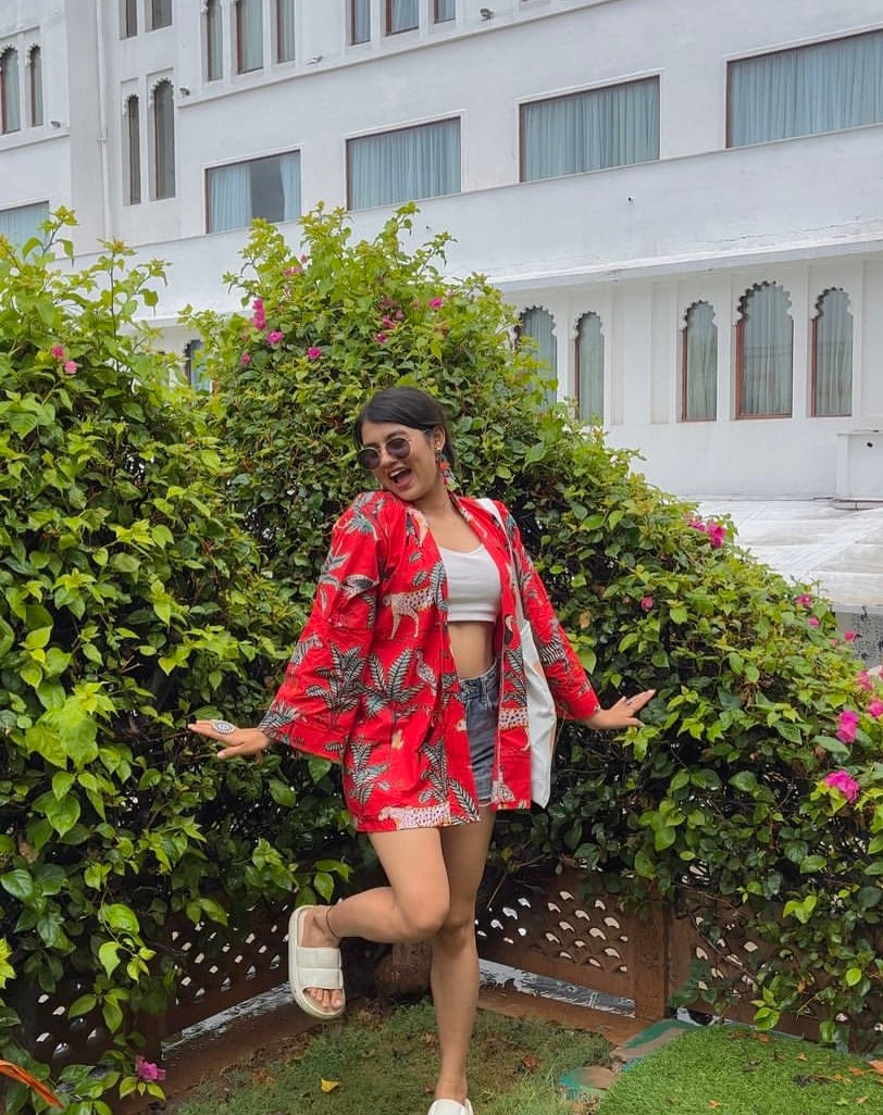 Red Jungle Kimono