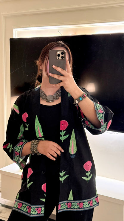 Lux edit black Mughal shrug