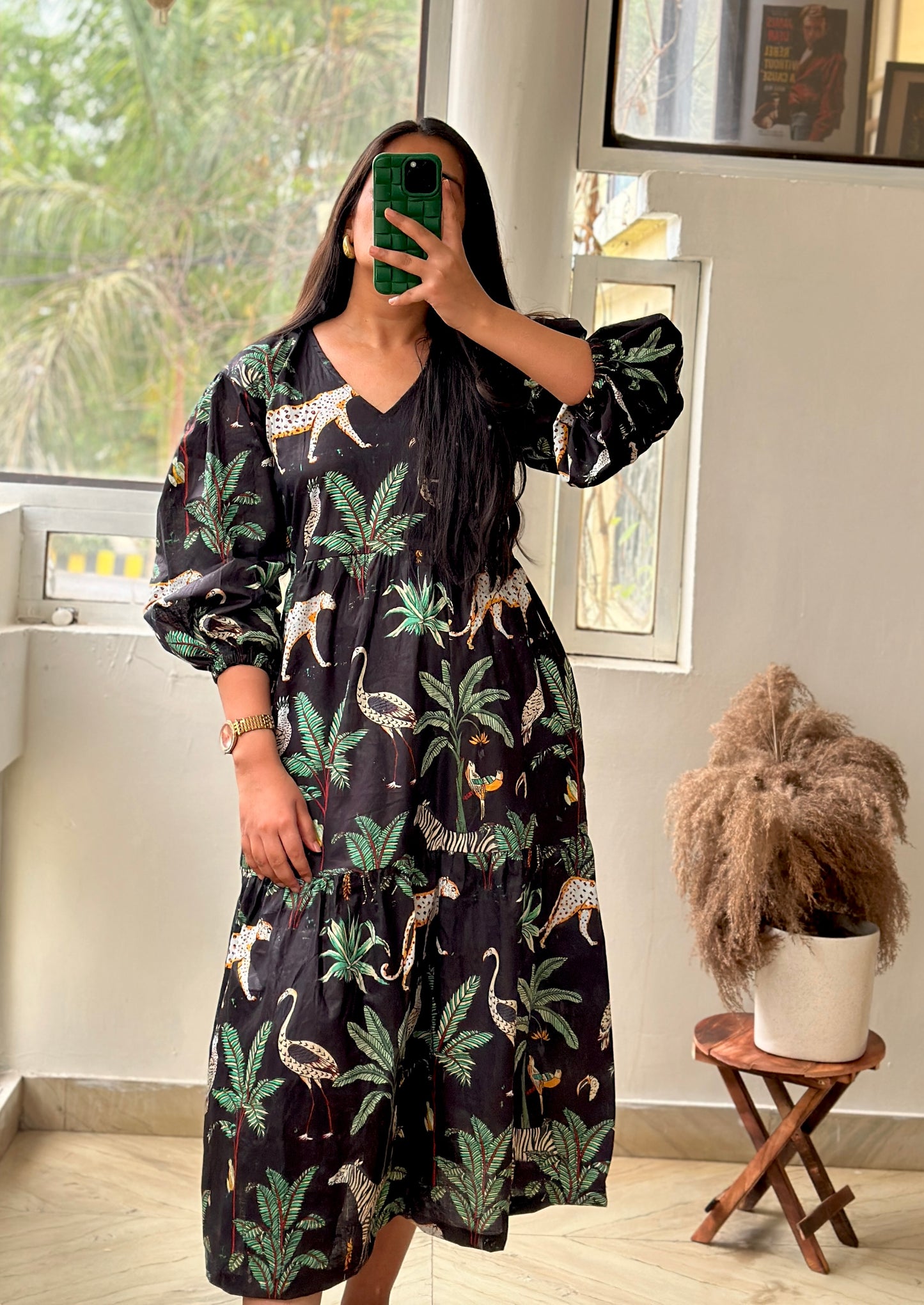 BLACK JUNGLE DRESS