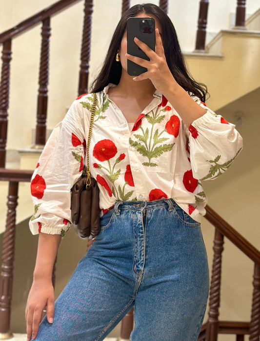 RED POPPY SHIRT