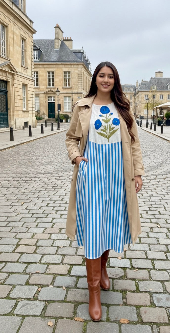 Luxury pret blue dress