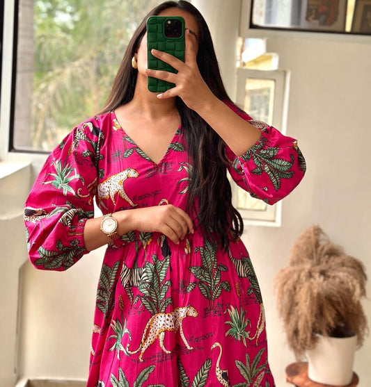 PINK JUNGLE DRESS