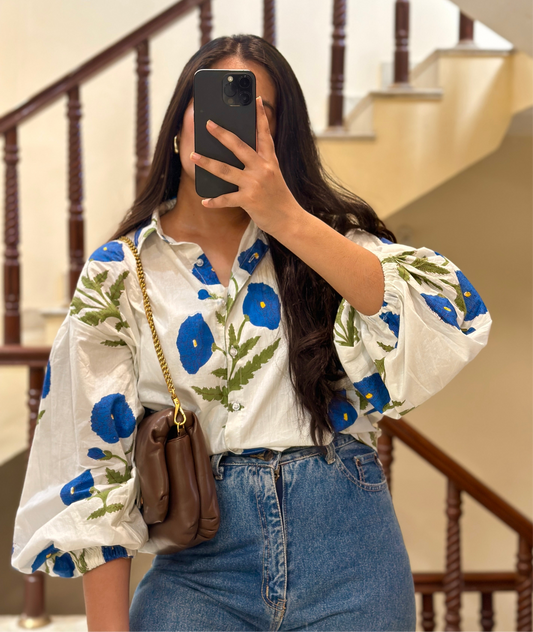 BLUE POPPY SHIRT