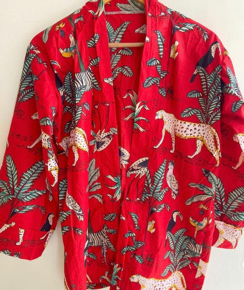Red Jungle Kimono