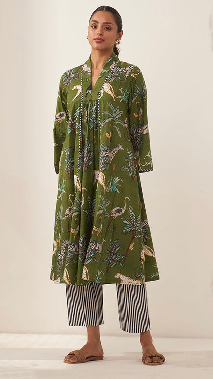 Green jungle cordset