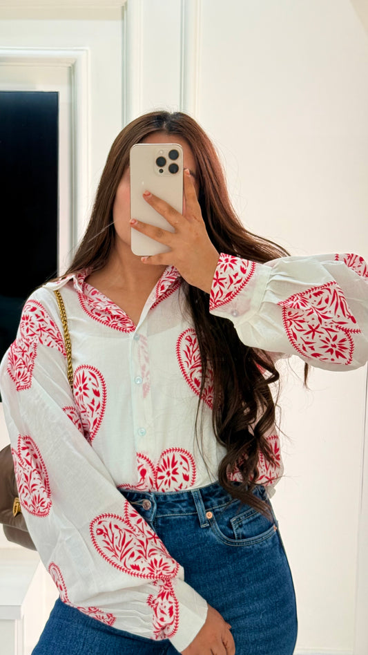 Amour collar shirt