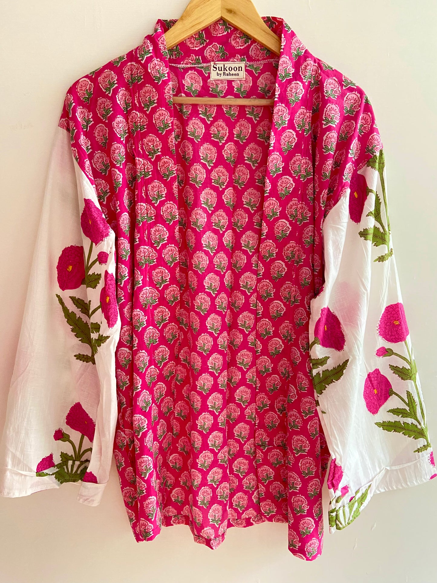 Limited edition poppy kimono