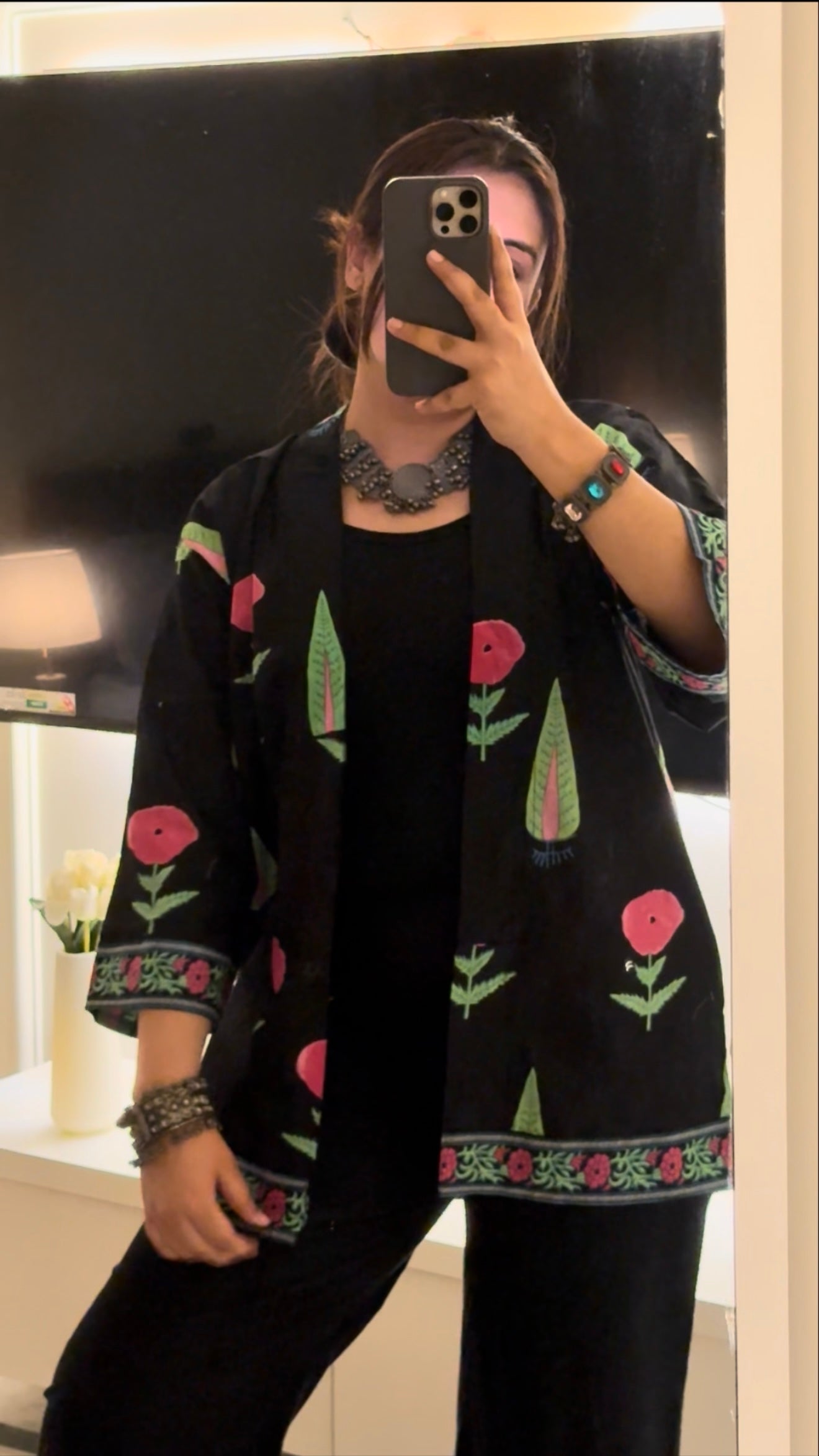 Lux edit black Mughal shrug