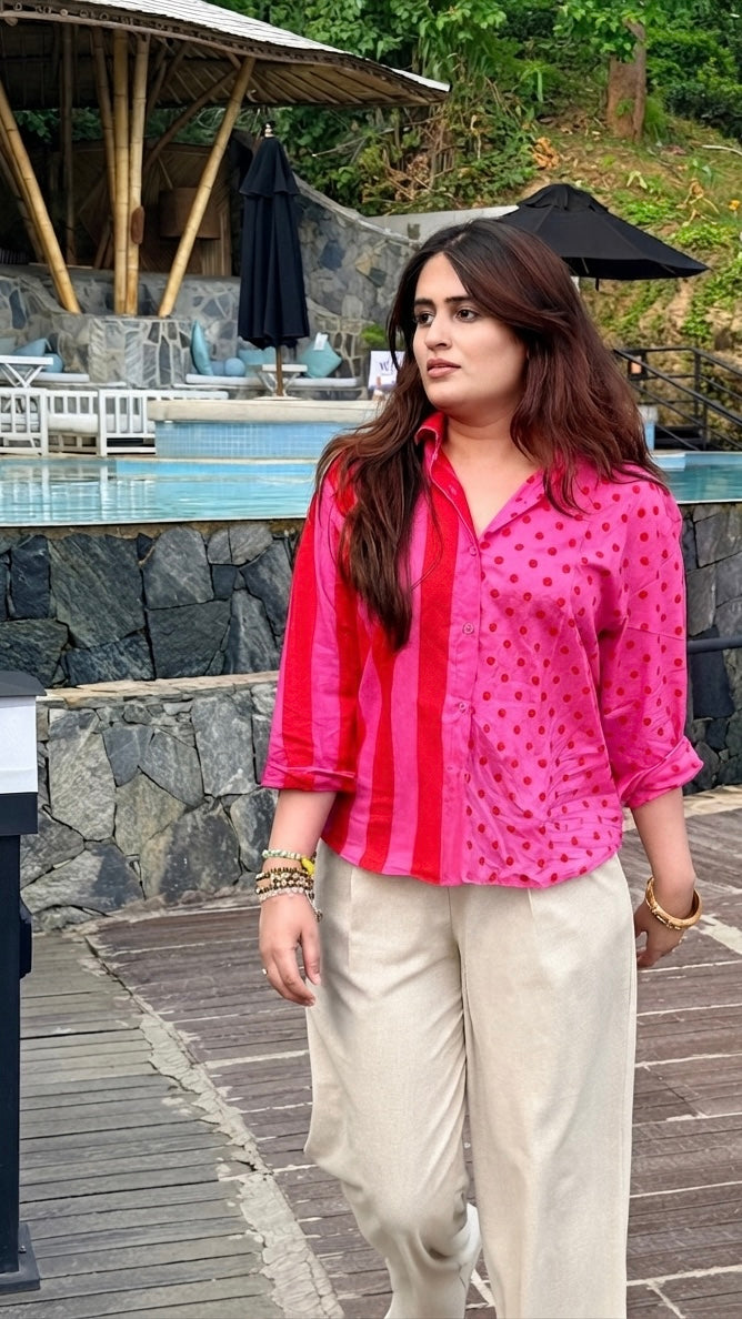 polka stripe shirt
