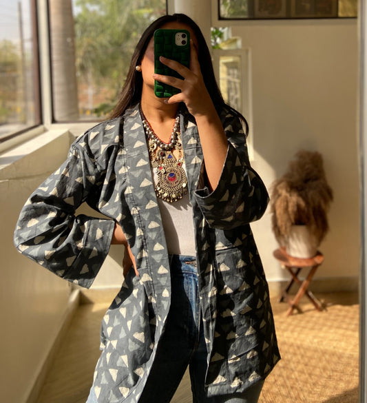 Grey Indigo Kimono