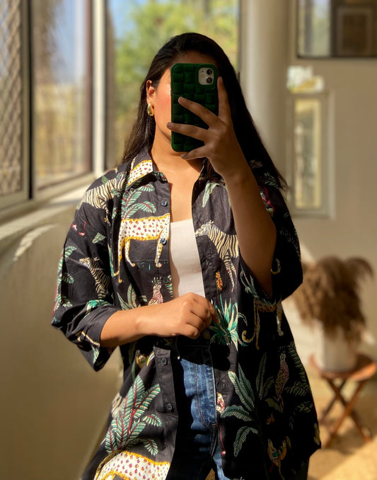BLACK  JUNGLE SHIRT