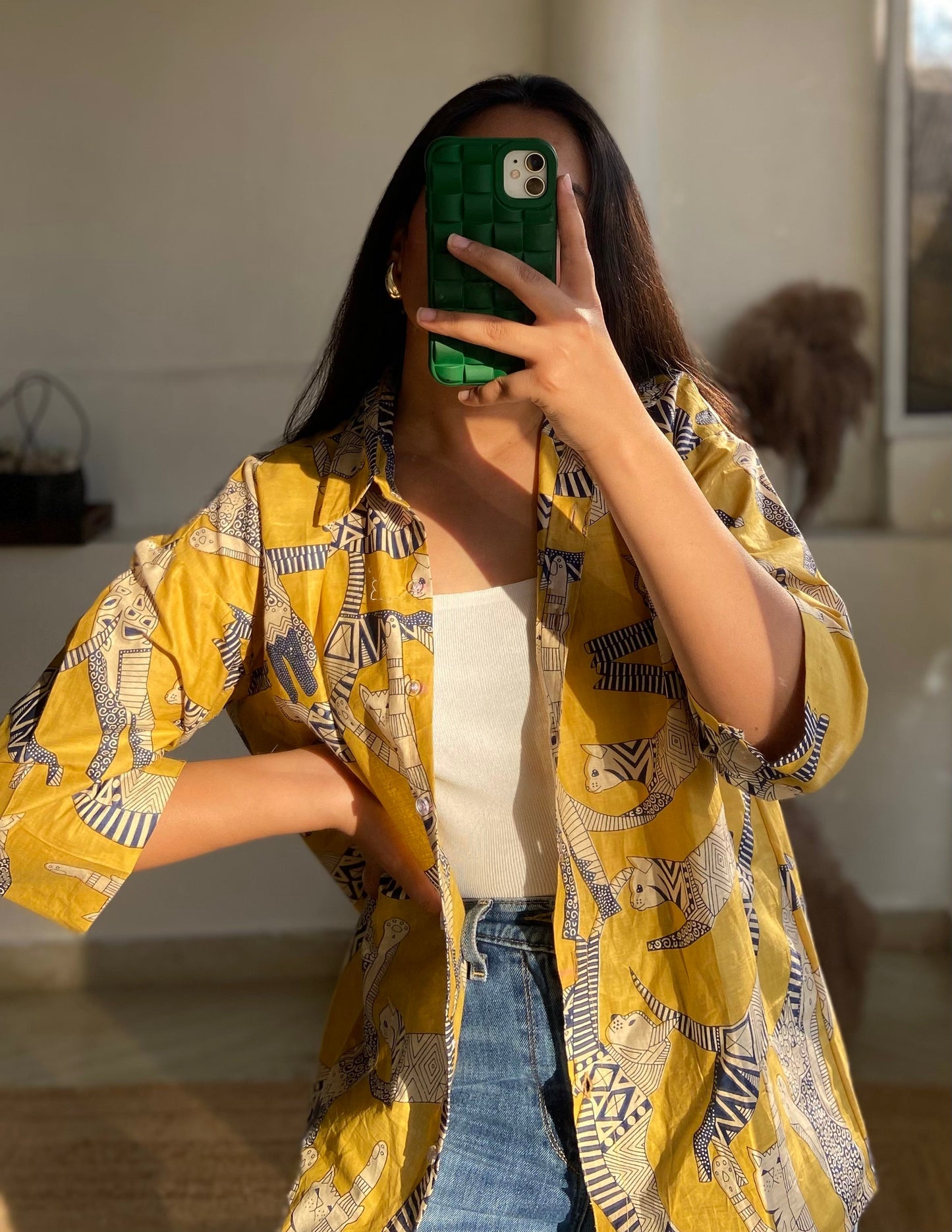 YELLOW CAT SHIRT