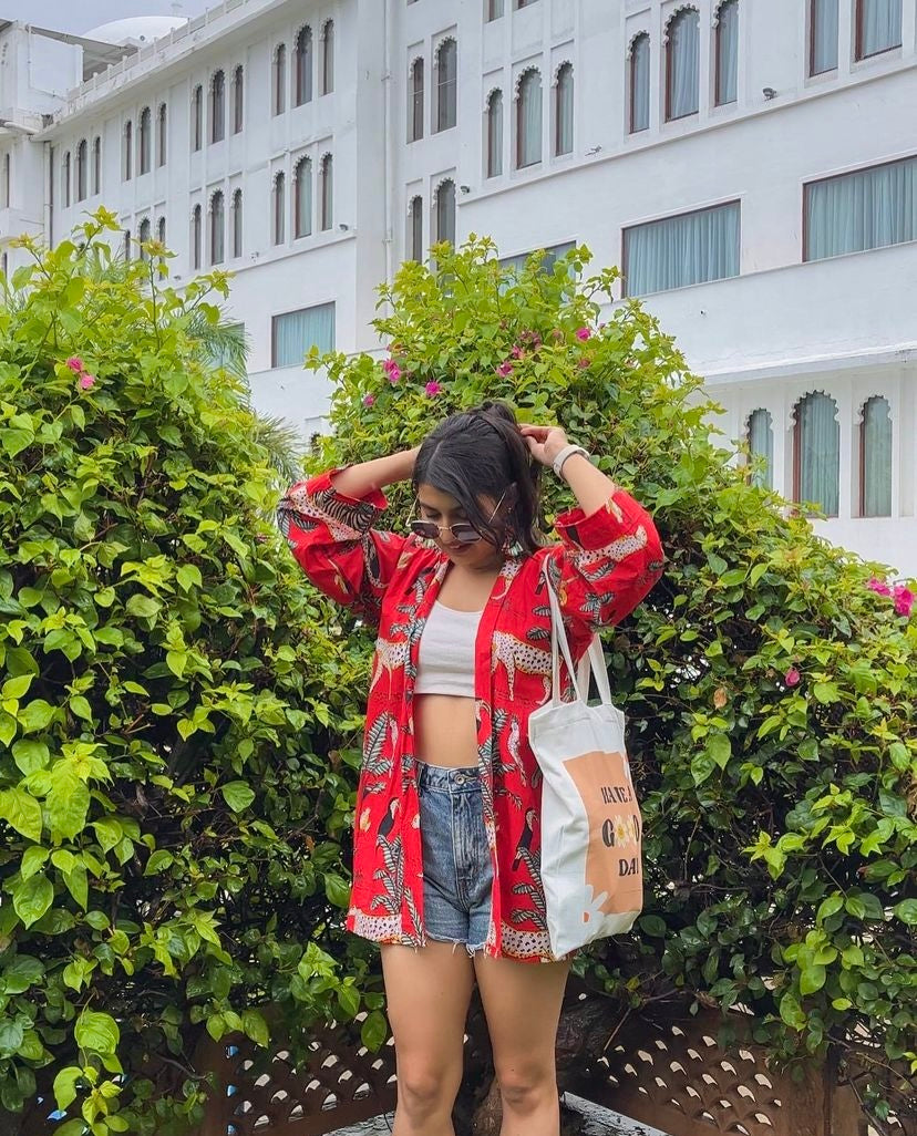 Red Jungle Kimono