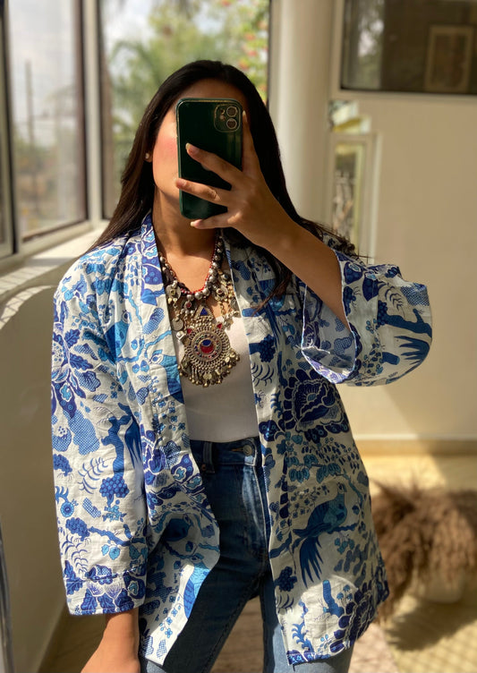 Blue Bird Kimono