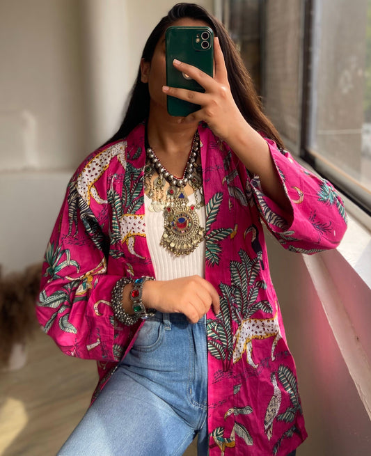 Pink Jungle Kimono