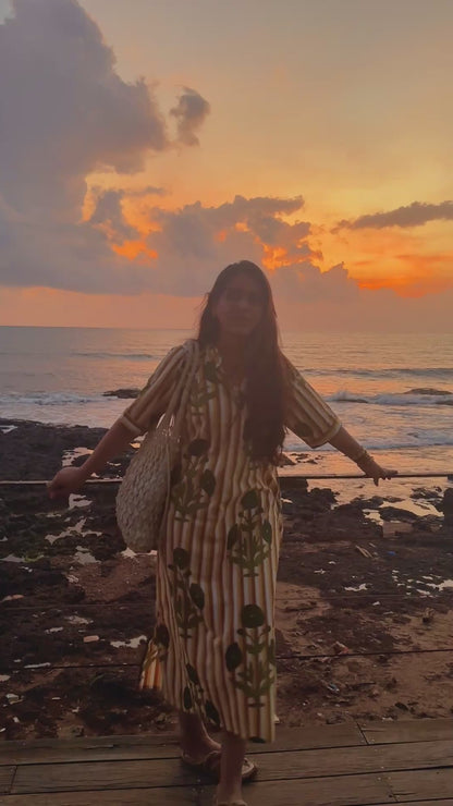 Sunset poppy dress
